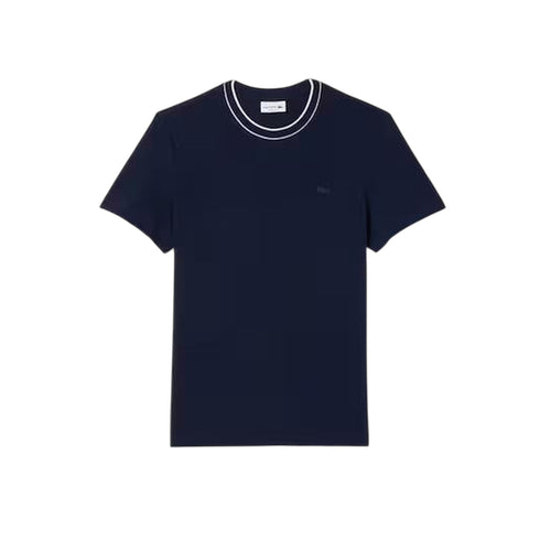 Lacoste T-shirt mm T-shirt uomo in piqué elasticizzato con colletto a righe 1 - Francavilla Moda