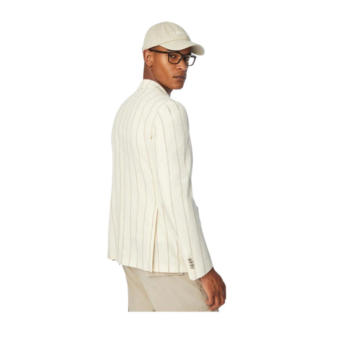 L.b.m. 1911 Giacca Giacca Uomo Slim rigata Panna sabbia - Francavilla Moda