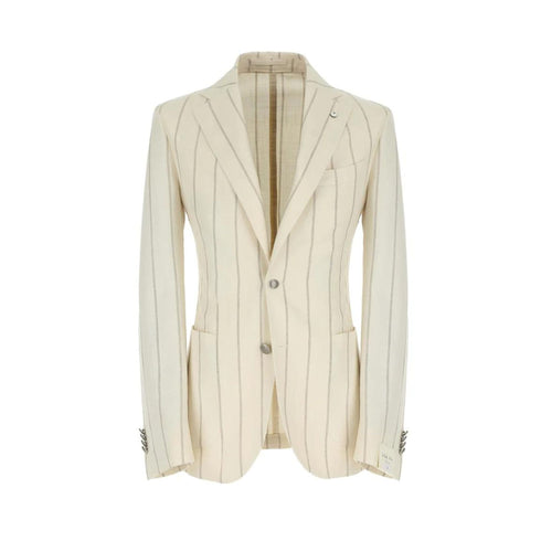 L.b.m. 1911 Giacca Giacca Uomo Slim rigata Panna sabbia - Francavilla Moda