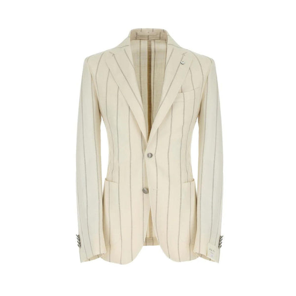 L.b.m. 1911 Giacca Giacca Uomo Slim rigata Panna sabbia - Francavilla Moda