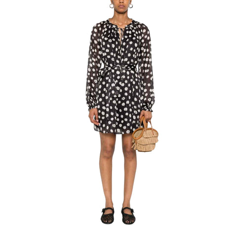 Liu Jo Abito mini Abito Donna a pois con laccetto in vita 40 - Francavilla Moda