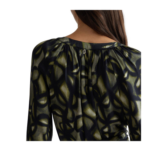 Liu Jo Abito corto Abito Donna corto con fusciacca Nero verde - Francavilla Moda