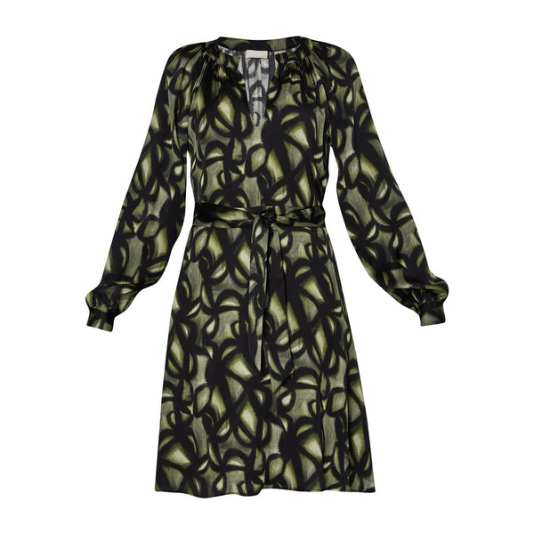 Liu Jo Abito corto Abito Donna corto con fusciacca Nero verde - Francavilla Moda