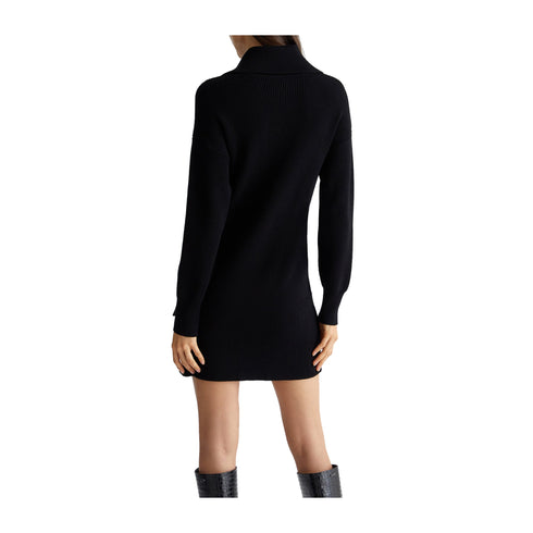 Liu Jo Abito corto Abito Donna in maglia a costine Nero - Francavilla Moda