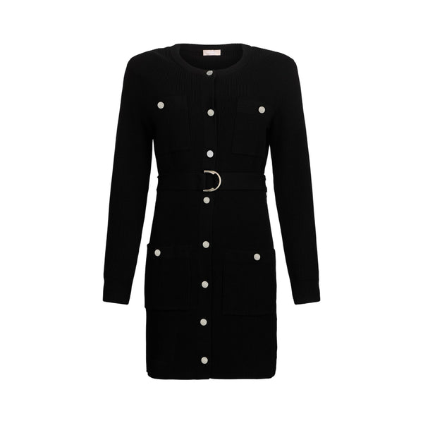 Liu Jo Abito mini Abito Donna in maglia con spalline imbottite e bottoni S - Francavilla Moda