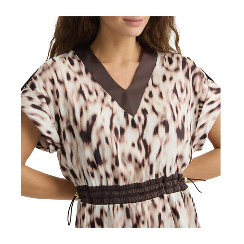 Liu Jo Abito corto Abito Donna mini animalier con coulisse S - Francavilla Moda