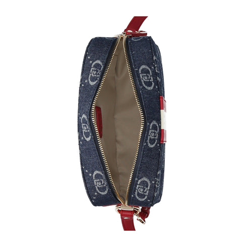 LIU JO Borsa a spalla Borsa Donna Camera in denim logato Blu rosso - Francavilla Moda