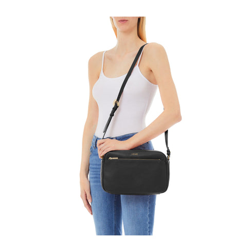 LIU JO Borsa a spalla Borsa Donna Camera in similpelle martellata Nero - Francavilla Moda