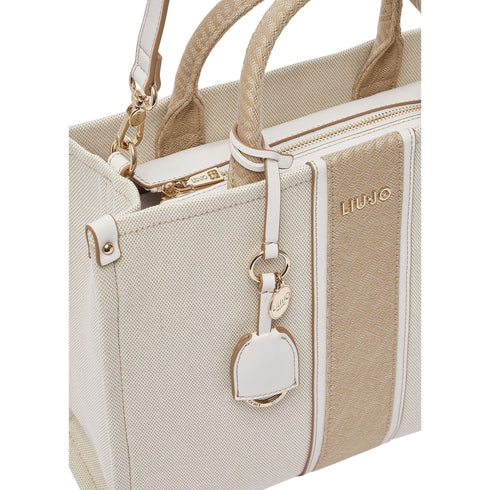 Liu Jo Borsa a mano Borsa media a mano color crema e jacquard UNI - Francavilla Moda