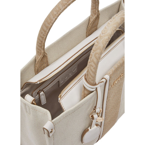 Liu Jo Borsa a mano Borsa media a mano color crema e jacquard UNI - Francavilla Moda