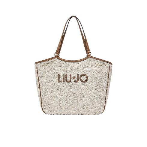 Liu Jo Borsa a spalla Borsa tote grande in pizzo con logo UNI - Francavilla Moda