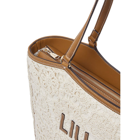 Liu Jo Borsa a spalla Borsa tote grande in pizzo con logo UNI - Francavilla Moda