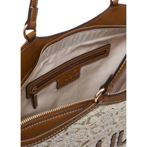 Liu Jo Borsa a spalla Borsa tote grande in pizzo con logo UNI - Francavilla Moda