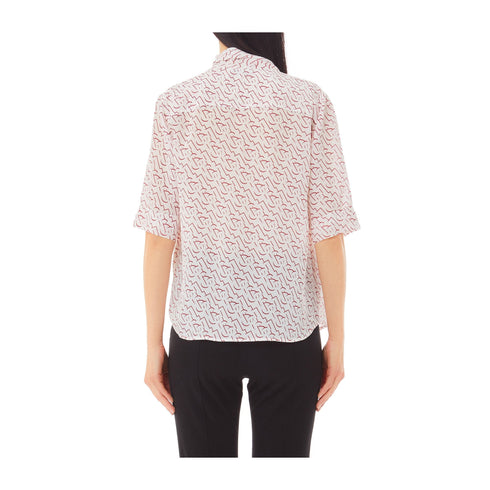 Liu Jo Camicia elegante Camicia Donna a maniche corte con fiocco Bianco rosso - Francavilla Moda