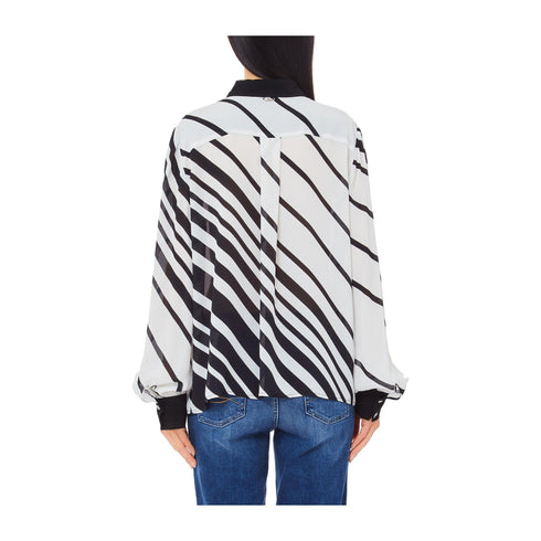 Liu Jo Camicia elegante Camicia Donna a righe diagonali 42 - Francavilla Moda