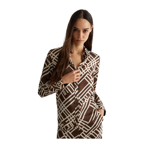 Liu Jo Camicia Camicia Donna con stampa check 40 A24 - LIU.JOCF4177TS531 - N9619 - 40 - Francavilla Moda