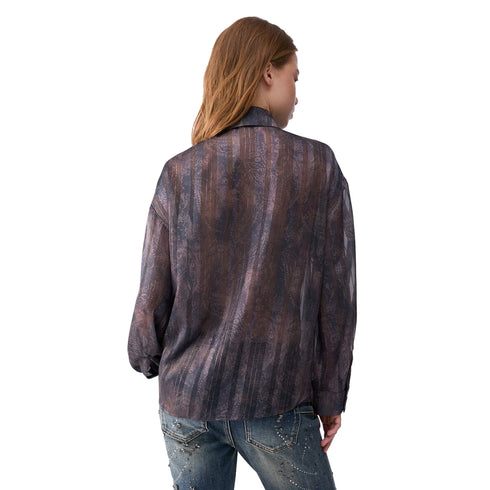 Liu Jo Camicia elegante Camicia Donna digital con cravatta 40 - Francavilla Moda