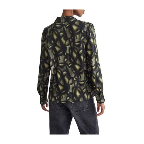 Liu Jo Camicia casual Camicia Donna in viscosa fantasia Nero verde A24 - LIU.JOWF4418T2735 - N9873 - 42 - Francavilla Moda