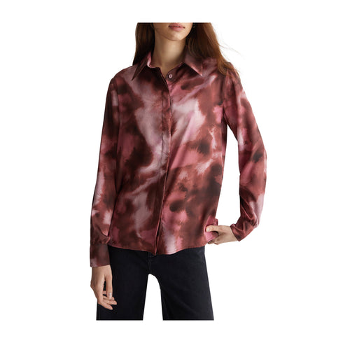 Liu Jo Camicia casual Camicia Donna in viscosa fantasia Malva bordeaux A24 - LIU.JOWF4418T2735 - N9872 - 42 - Francavilla Moda