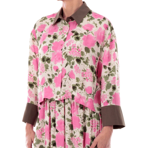 Liu Jo Camicia Camicia Donna Liu Jo Cropped Fantasia Floreale 42 - Francavilla Moda
