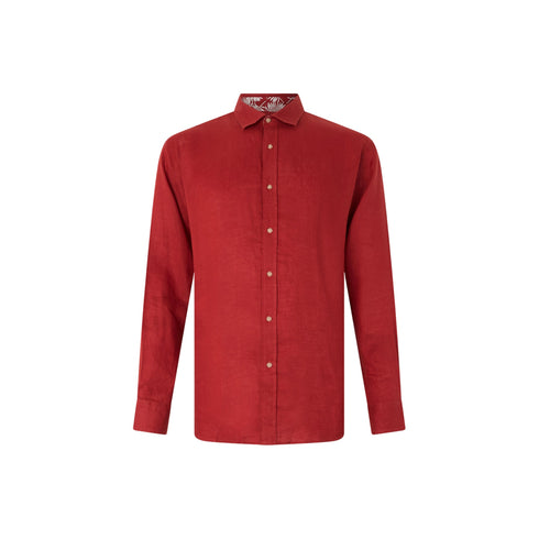 Liu Jo Camicia di lino Camicia Uomo in 100% Lino papaya P25 - LIU.JOQA5097T4359 - 81449 - 40 - Francavilla Moda