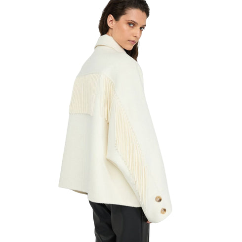 Liu Jo Cappottino Cappotto Donna in lana con frange 40 - Francavilla Moda