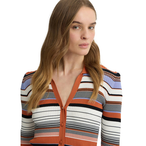 Liu Jo Cardigan Cardigan Donna a righe con colletto S - Francavilla Moda