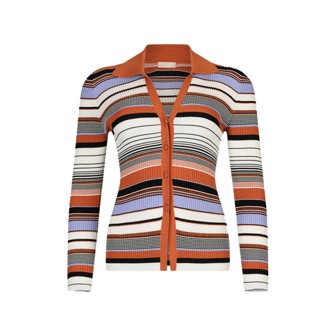 Liu Jo Cardigan Cardigan Donna a righe con colletto S - Francavilla Moda