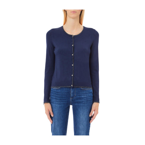 LIU JO Cardigan Cardigan Donna con bottoni gioiello Blu P25 - LIU.JOWXX056MS49I - 93921 - S - Francavilla Moda
