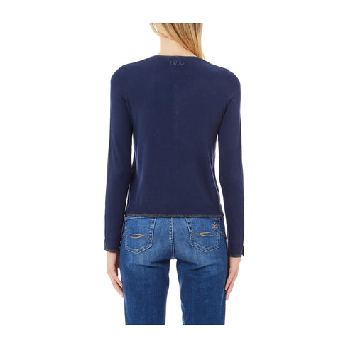 LIU JO Cardigan Cardigan Donna con bottoni gioiello Blu P25 - LIU.JOWXX056MS49I - 93921 - S - Francavilla Moda