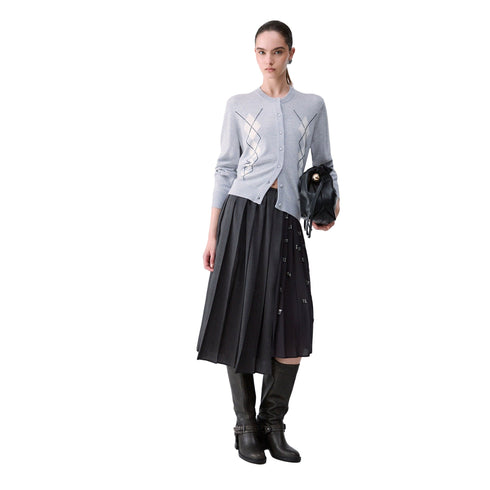 Liu Jo Cardigan Cardigan Donna con motivo Argyle S A26-LIU.JOWF6288MA16R-L9208-S - Francavilla Moda