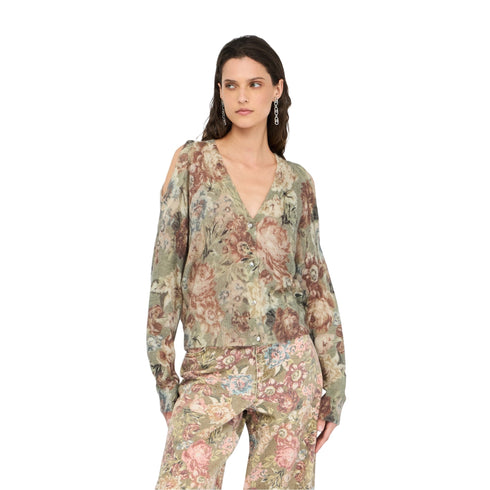 Liu Jo Cardigan Cardigan Donna floreale cut - out XS - Francavilla Moda