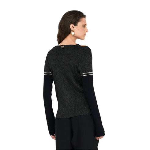 Liu Jo Cardigan Cardigan Donna lurex dettaglio pizzo S - Francavilla Moda