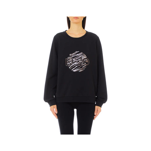 Liu Jo Felpa girocollo Felpa Donna con stampa logo Nero A24 - LIU.JOTF4146FS090 - R9297 - XS - Francavilla Moda