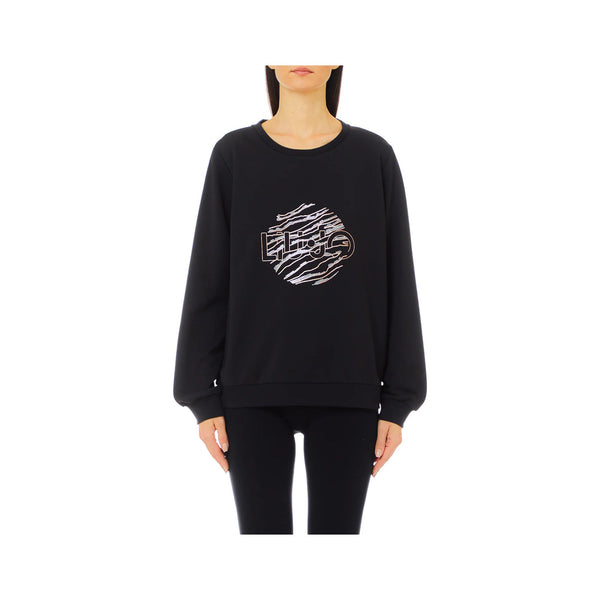 Liu Jo Felpa girocollo Felpa Donna con stampa logo Nero A24 - LIU.JOTF4146FS090 - R9297 - XS - Francavilla Moda