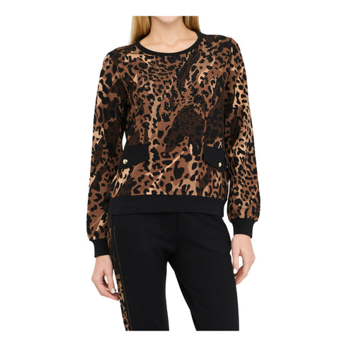 Liu Jo Felpa girocollo Felpa Donna girocollo animalier S - Francavilla Moda