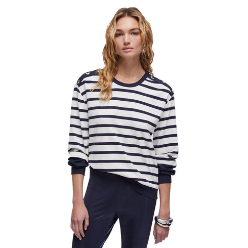 Liu Jo Felpa Felpa girocollo Donna a righe XS P26-LIU.JOTA6083J3867-C3882-XS - Francavilla Moda
