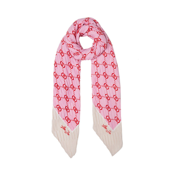 Liu Jo Pashmina Foulard Donna plissé logato Rosa fucsia A24 - LIU.JO2F4088T0300 - 42311 - UNI - Francavilla Moda