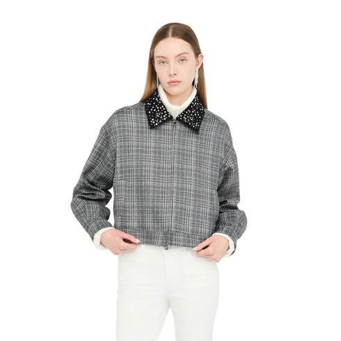 Liu Jo Giacca bomber Giacca Donna bomber motivo a quadri 40 - Francavilla Moda