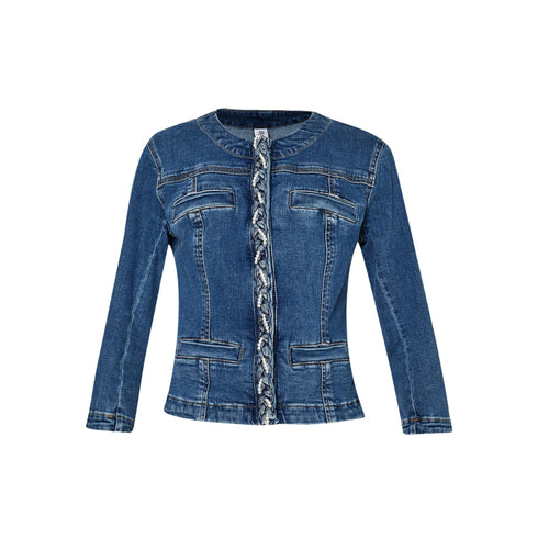 Liu Jo Giacca leggera Giacca Donna con dettaglio intrecciato Denim - Francavilla Moda