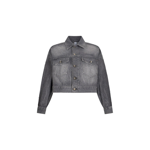 Liu Jo Giacca leggera Giacca Donna cropped in denim con strass XS - Francavilla Moda
