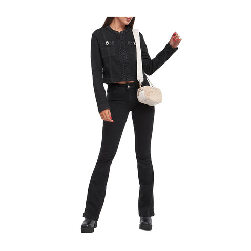 Liu Jo Giacca leggera Giacca Donna Kate in denim Nero - Francavilla Moda