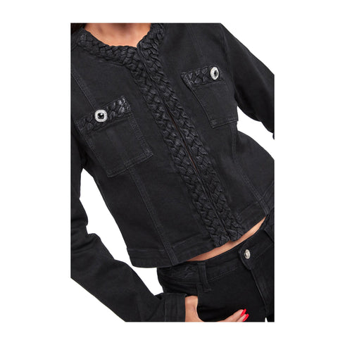 Liu Jo Giacca leggera Giacca Donna Kate in denim Nero - Francavilla Moda