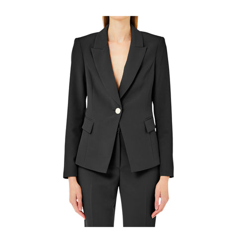 Liu Jo Giacca blazer Giacca Donna monopetto in tessuto tecnico Nero A24 - LIU.JOCF4410T2200 - 22222 - 40 - Francavilla Moda