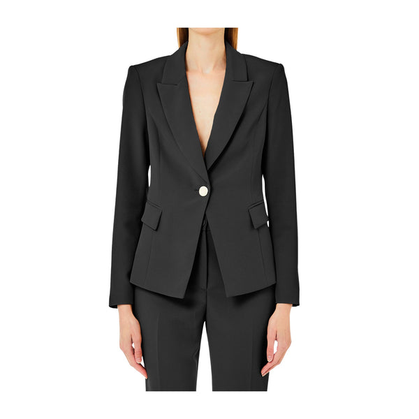 Liu Jo Giacca blazer Giacca Donna monopetto in tessuto tecnico Nero A24 - LIU.JOCF4410T2200 - 22222 - 40 - Francavilla Moda