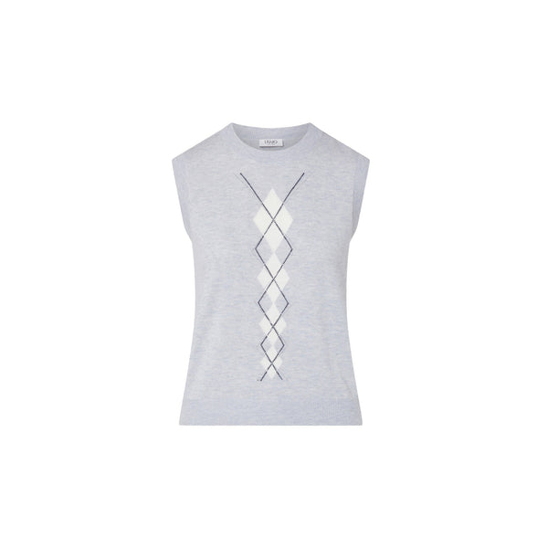 Liu Jo Gilet Gilet Donna motivo a rombi S A26-LIU.JOWF6289MA16R-L9208-S - Francavilla Moda