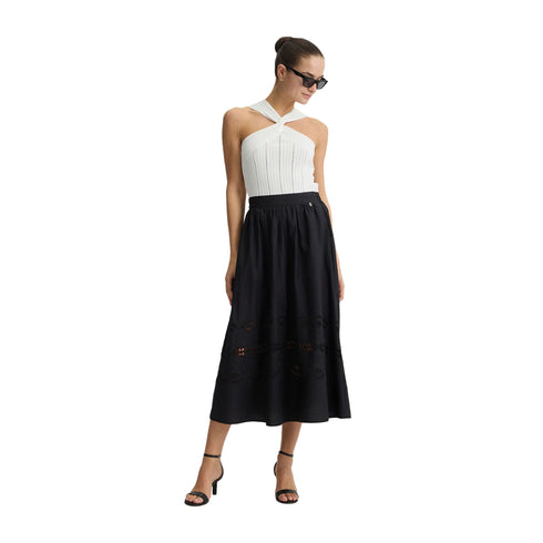 Liu Jo Gonna midi Gonna Donna in cotone con ricami 40 - Francavilla Moda