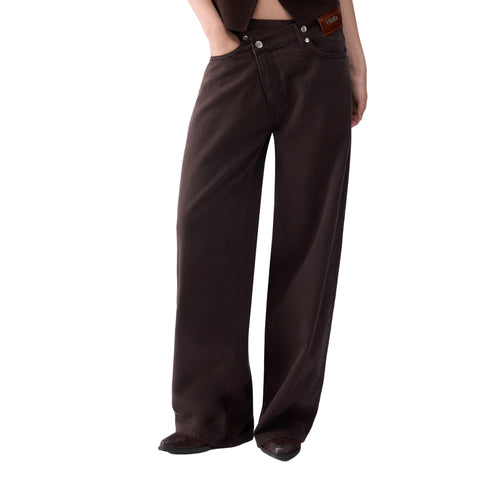 Liu Jo Jeans Jeans Donna straight con bottone asimmetrico 26 - Francavilla Moda