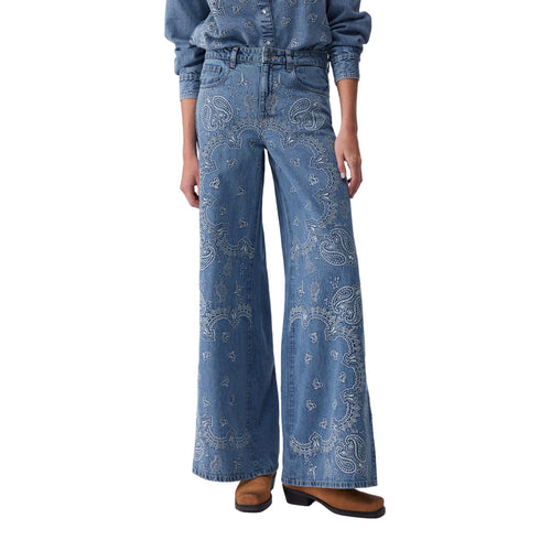 Liu Jo Cinque tasche Jeans Flare Donna ricami frontali 26 - Francavilla Moda