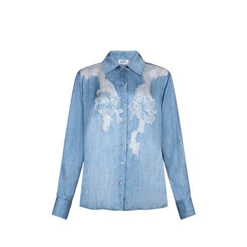 Liu Jo Camicia LIU.JO Camicia Donna Raso Effetto Denim Stampa Digitale 32 P26-LIU.JOUA6343T5958-79044-32 - Francavilla Moda